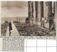 Press Clipping showing damage caused by Flying Bomb